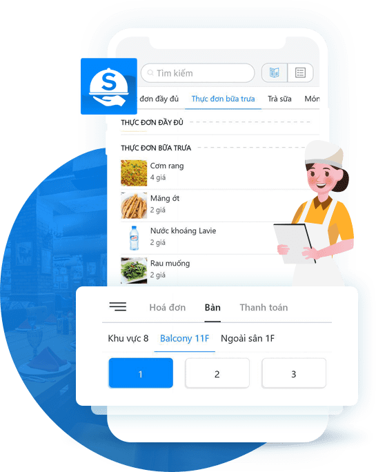 app quan ly quan an sapo fnb phuc vu